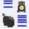 Lampe Laser Rouge et led 500 Lumens Strobo rail picatinny pour arme de poing