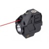 Lampe Laser Rouge et led 500 Lumens Strobo rail picatinny pour arme de poing