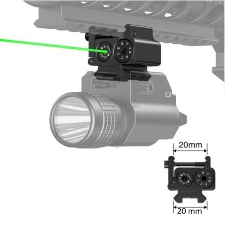 Micro Laser Vert pour rail de 22 mm