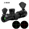 Lunette de tir compact 2-8x20 reticule Mil Dot lumineux avec colliers 11 ou 22 mm aux choix