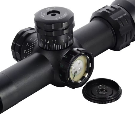 Lunette de tir compact 2-8x20 reticule Mil Dot lumineux avec colliers 11 ou 22 mm aux choix