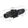 Lunette de tir tactique 3-10x42 avec réticule lumineux et Laser vert sur rail 11 et 22 mm