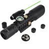 Lunette de tir tactique 3-10x42 avec réticule lumineux et Laser vert sur rail 11 et 22 mm