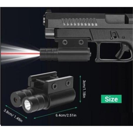 Lampe Laser Rouge et led 300 Lumens