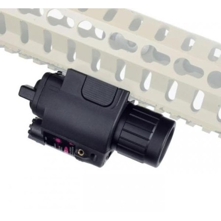 Lampe Laser rouge tactique en metal et led 1500 Lumens pour rail picatinny