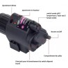 Lampe Laser rouge tactique en metal et led 1500 Lumens pour rail picatinny