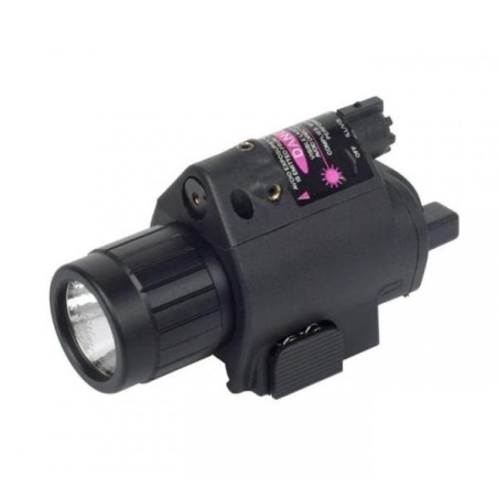 Lampe Laser rouge tactique en metal et led 1500 Lumens pour rail picatinny