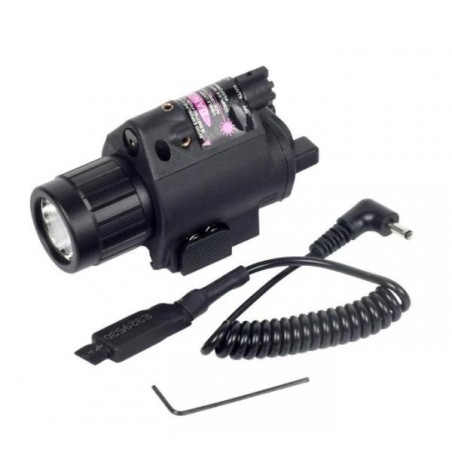 Lampe Laser rouge tactique en metal et led 1500 Lumens pour rail picatinny