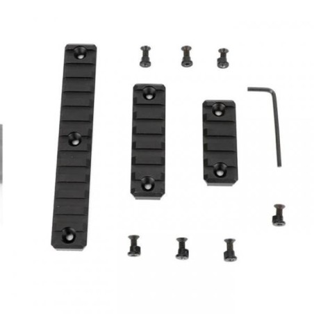 Ensemble de 3 rails aluminiums Keymod avec jeu de vis