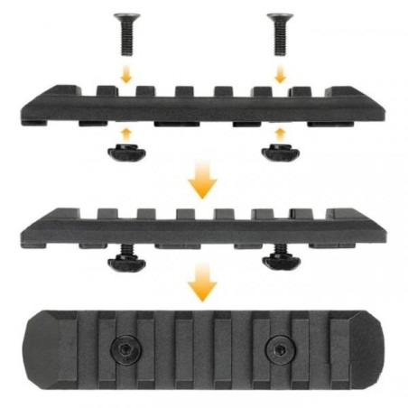 Ensemble de 6 rails M-lok avec jeu de 12 vis et écrous