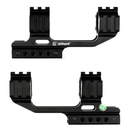 Monobloc universel pour rail 11 et 22 mm et lunette avec tube de 25.4 (1") et 30 mm avec niveau