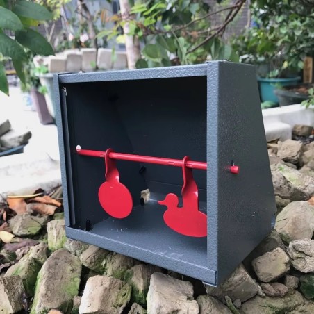 Porte cible 14x14 avec 2 objectifs en métal
