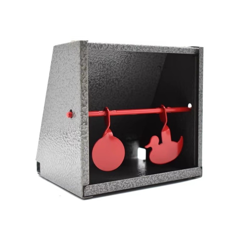 Porte cible 14x14 avec 2 objectifs en métal