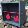 Porte cible 14x14 avec 2 objectifs en métal