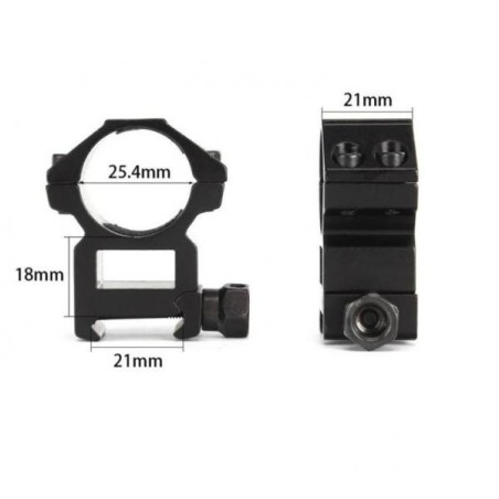 Colliers de fixation pour lunette de tir rail 22 mm diamètre 25,4 mm (1 pouce)