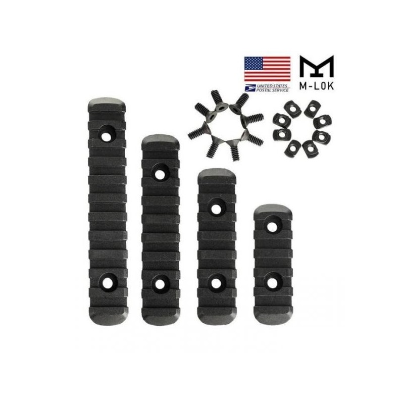 Ensemble de 4 rails M-lok avec jeu de 8 vis et écrous