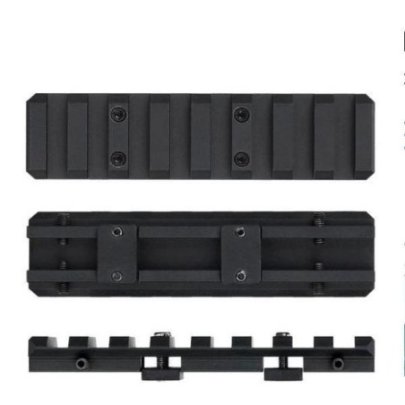Rail Picatinny pour bande ventilée de fusil de chasse ou de fusil à pompe, 85 mm, 8 Slots