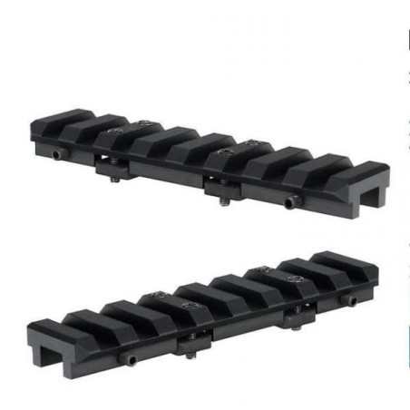 Rail Picatinny pour bande ventilée de fusil de chasse ou de fusil à pompe, 85 mm, 8 Slots