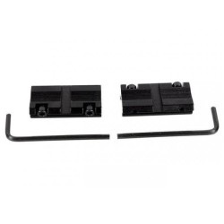 2 Adaptateurs De Rail 11mm Vers 20mm - Clip Sécurisé Pour Lunettes Et Accessoires Tactiques (Profil Bas, Noir Mat)
