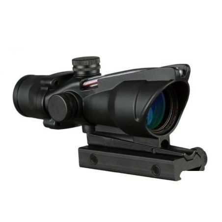 Viseur point rouge Red Dot ACOG 4x32 avec Fibre optique rouge en forme de chevron