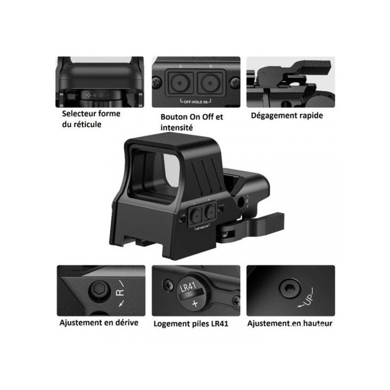 Lunette de chasse avec viseur réflexe à point rouge et vert - Chine Red DOT Sight et Red DOT Scope prix