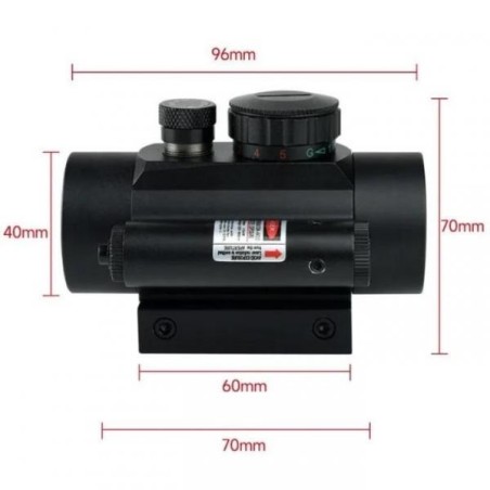 Red Dot Laser 1X40 pour rail de 11 et 22 mm