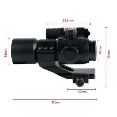 Red Dot M3 montage Cantilever avec laser rouge pour rail picatinny