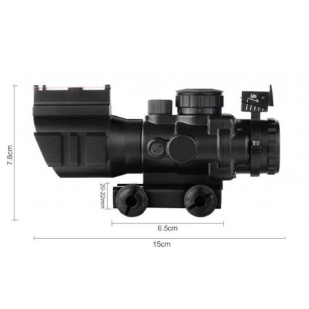 Red Dot 4x32 avec visée fibre optique supérieur pour rail picatinny