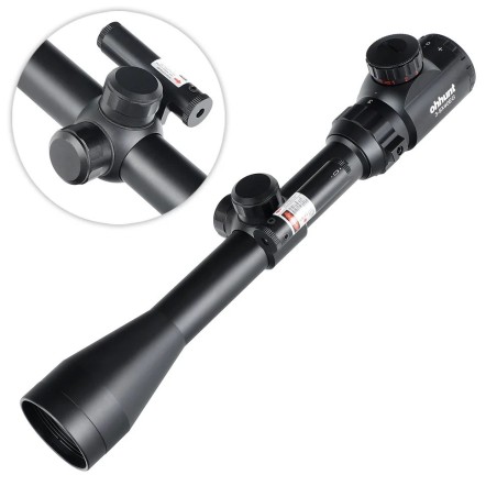 Lunette de tir 3-9x40 EG avec laser rouge et réticule lumineux colliers 11 ou 22 mm