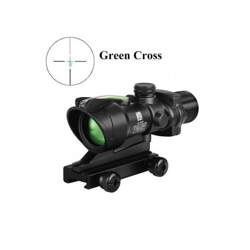 Viseur point rouge Red Dot ACOG 4x32 avec Fibre optique vert