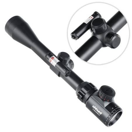 Lunette de tir 3-9x40 EG avec laser rouge et réticule lumineux colliers 11 ou 22 mm