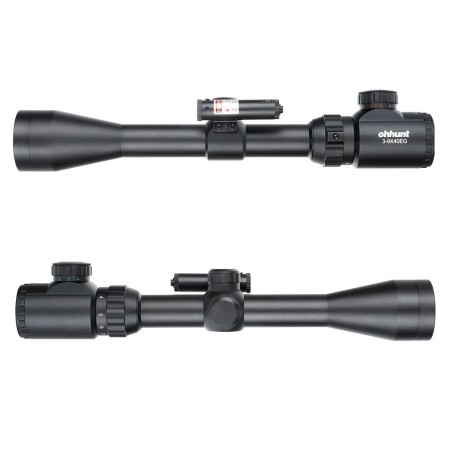 Lunette de tir 3-9x40 EG avec laser rouge et réticule lumineux colliers 11 ou 22 mm
