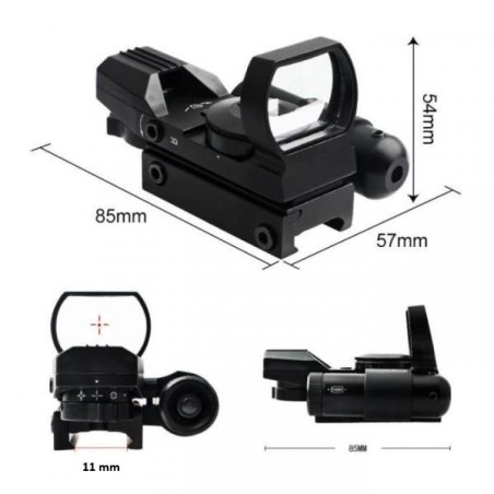 Red Dot viseur point rouge et vert avec Laser rouge et rail 11 mm