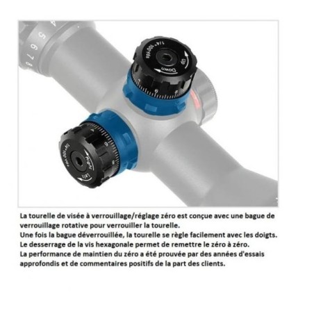 Lunette de tir 3-9x32 AOCE réticule lumineux Mil Dot compatible cal. 12 GA /.308/.338 colliers 11 ou 22 mm aux choix