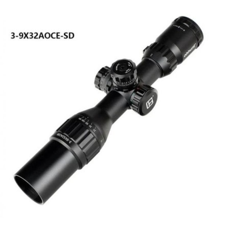 Lunette de tir 3-9x32 AOCE réticule lumineux Mil Dot compatible cal. 12 GA /.308/.338 colliers 11 ou 22 mm aux choix