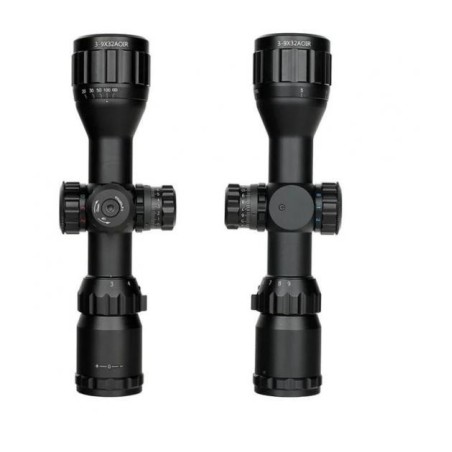 Lunette de tir 3-9x32 AOCE réticule lumineux Mil Dot compatible cal. 12 GA /.308/.338 colliers 11 ou 22 mm aux choix