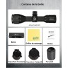 Lunette de tir 3-9x32 AOCE réticule lumineux Mil Dot compatible cal. 12 GA /.308/.338 colliers 11 ou 22 mm aux choix