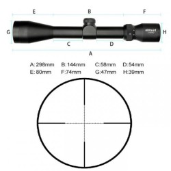 Lunette De Tir Electropoint 3-9x40 Avec Colliers Pour Rail 11 Mm Item 10646270