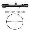Lunette de tir 3-9x40 HK avec réticule Mil dot colliers 11 ou 22 mm