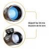 Lunette de tir 6-24x50 AOE réticule lumineux Mil Dot avec colliers 11 ou 22 mm aux choix