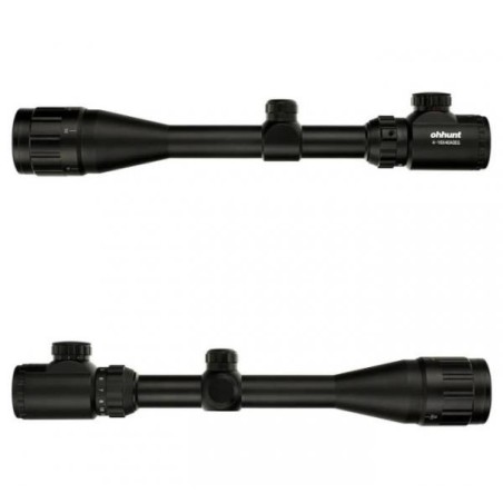 Lunette de tir 4-16x40 AOEG réticule lumineux Mil dot avec colliers 11 ou 22 mm aux choix