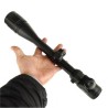 Lunette de tir 4-16x40 AOEG réticule lumineux Mil dot avec colliers 11 ou 22 mm aux choix
