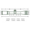 Lunette de tir 4-16x40 AOEG réticule lumineux Mil dot avec colliers 11 ou 22 mm aux choix