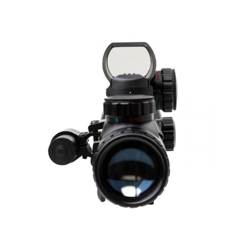 Camera Reticule Lunette 4-12x50 réticule lumineux combo avec red dot et laser vert pour ...