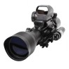 Lunette 4-12x50 réticule lumineux combo avec red dot et laser vert pour rail picatinny
