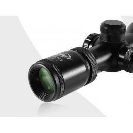 Lunette de tir 3-9x40 compacte avec réticule Mil dot illuminé colliers 11 ou 22 mm