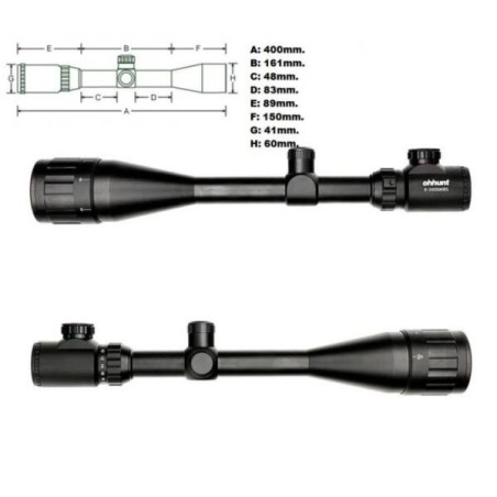 Lunette de tir 6-24x50 AOE réticule lumineux avec colliers 11 ou 22 mm aux choix