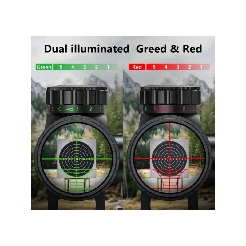 Lunette De Tir InTheTarget 6-24x50 AOE - Réticule Lumineux + Colliers (11 Ou 22mm) NEUVE