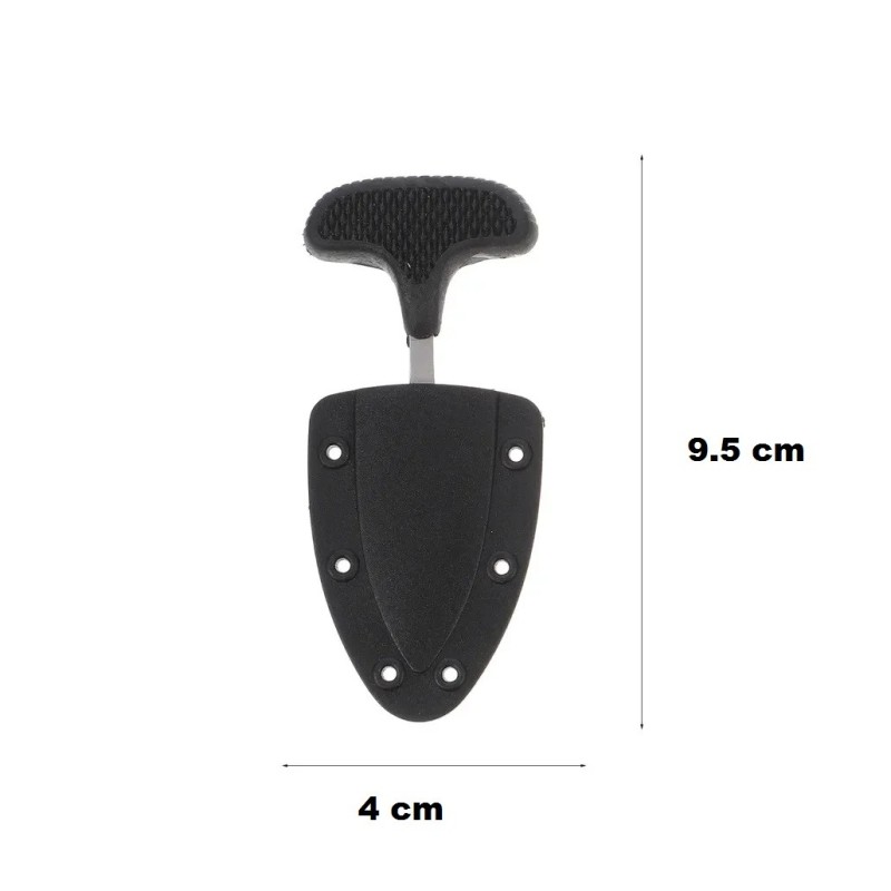 Push dagger lame crantée en acier inoxydable avec étui rigide