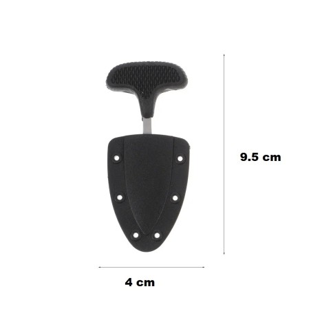 Push dagger lame crantée en acier inoxydable avec étui rigide